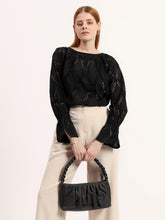 Black Cutwork Embroidered Cotton Top